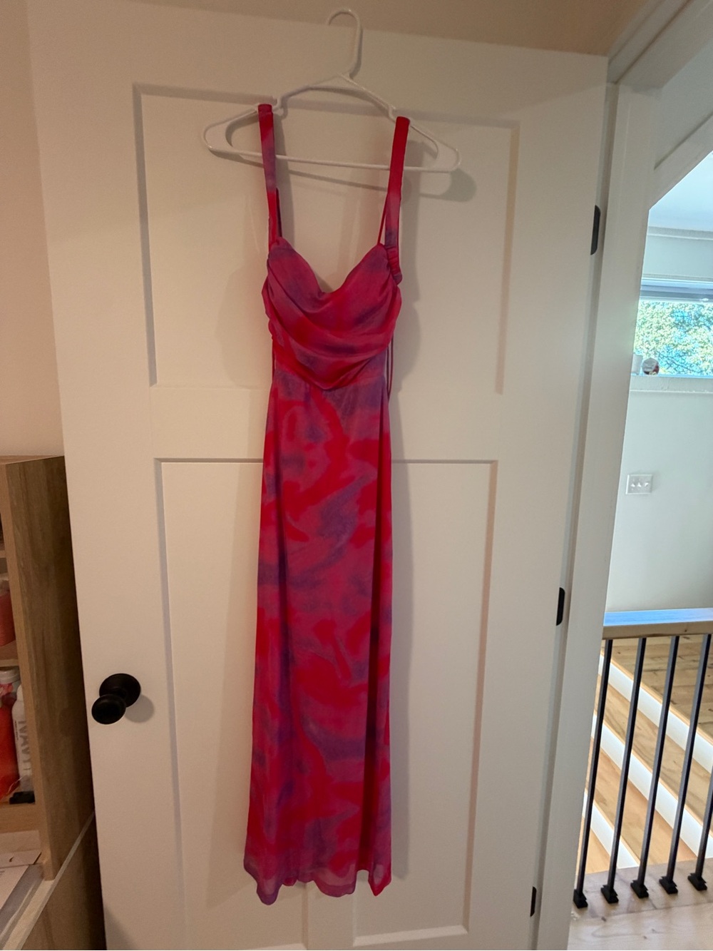 Hello Molly Pink & Purple Cowl Neck Maxi Slip Dress